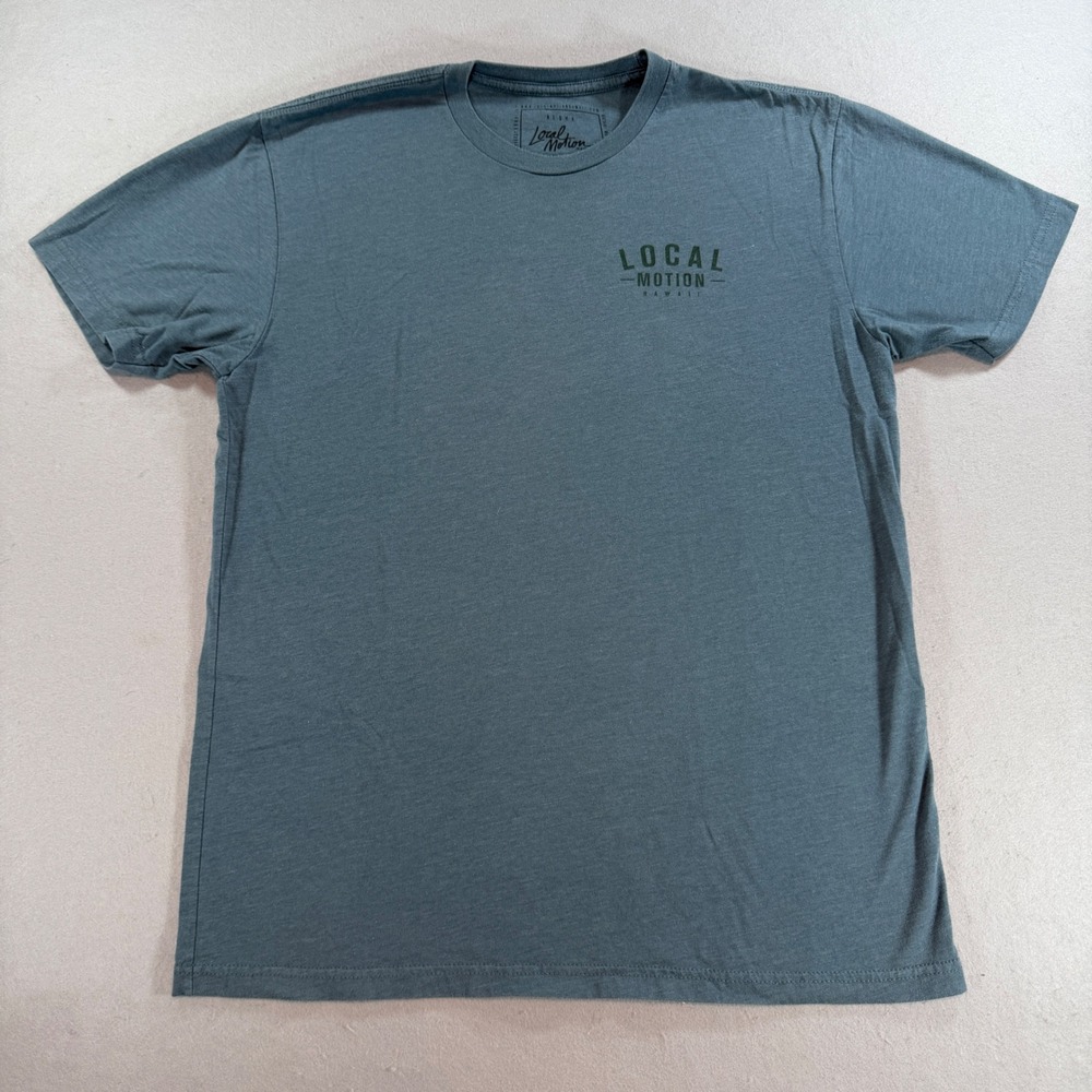 Local Motion Hawaii Men's L Blue‎ Wave Surf Graphic T-Shirt 1977